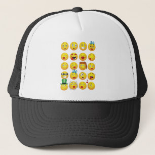 Lustiges Emoji stellt cooles fantastisches Lächel Truckerkappe