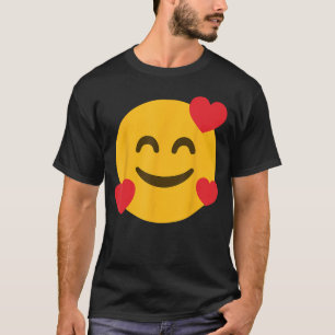 Lustiges Emoticon Lächelndes Grinsen Gesicht mit s T-Shirt
