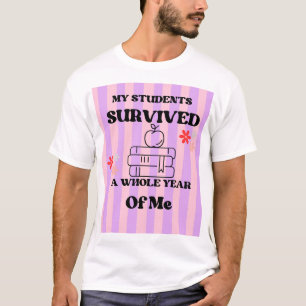 Lustiges Ende des Schuljahres Lehrer-Überlebender T-Shirt