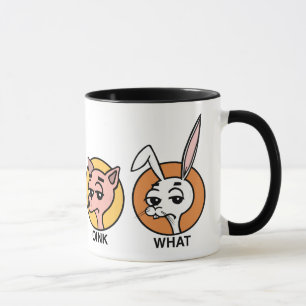 LUSTIGES ENTEN-KUH-SCHWEIN UND KANINCHEN TASSE