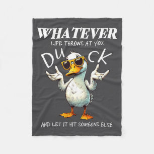 Lustiges Enten-Shirt Lustiger Spruch Grafik-T-Shir Fleecedecke