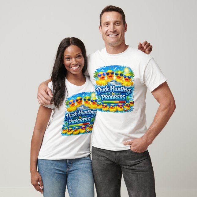 Lustiges Entenjagd-in-Gang-Kreuzfahrt-Shirt T-Shirt (Unisex)