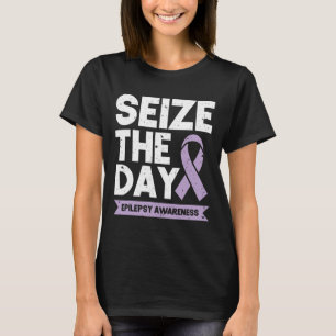 Lustiges Epilepsie-Bewusstseins-Ergreife-Den-Tag-B T-Shirt