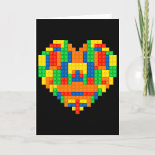 Lustiges Erbauer-Ziegel-Herz Valentinstag Junge Ki Karte