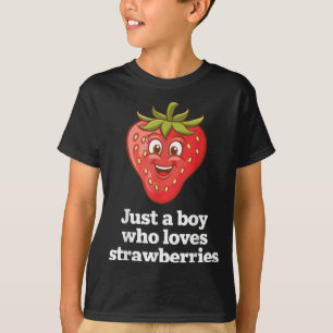 Lustiges Erdbeermuster für Jungen Männer Frucht Er T-Shirt
