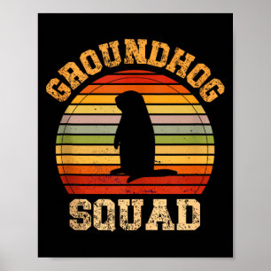 Lustiges Erdhörnchen-Squad-Design Froher Erdhörnch Poster