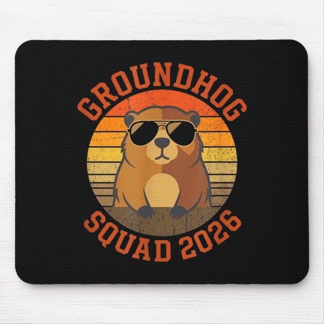 Lustiges Erdhörnchen-Team 2026 - Retro-glücklicher Mousepad (Vorne)
