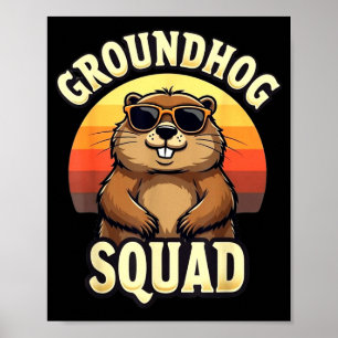 Lustiges Erdhörnchen-Team Frohen Erdhörnchentag Fe Poster