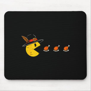 Lustiges Erntedankfest Gaming isst Truthahnbein Ga Mousepad