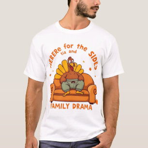 Lustiges Erntedankfest Truthahn Familien-Drama Sar T-Shirt