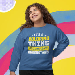 Lustiges Erwachsenen-Malbuch Sweatshirt
