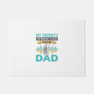 Lustiges Euphonium Dad Vintage Musik Design_1 Fußmatte
