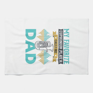 Lustiges Euphonium Dad Vintage Musik Design_1 Geschirrtuch