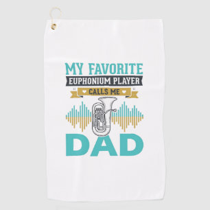 Lustiges Euphonium Dad Vintage Musik Design_1 Golfhandtuch