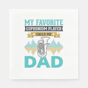 Lustiges Euphonium Dad Vintage Musik Design_1 Serviette