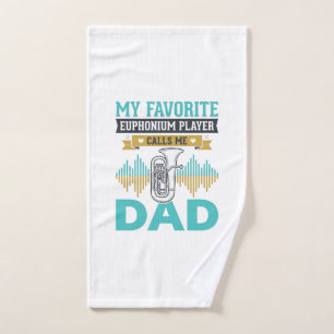 Lustiges Euphonium Papa Vintage Musik Design_1 Handtuch
