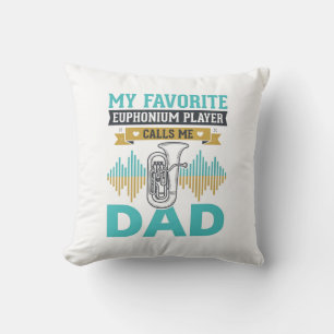 Lustiges Euphonium Papa Vintage Musik Design_1 Kissen