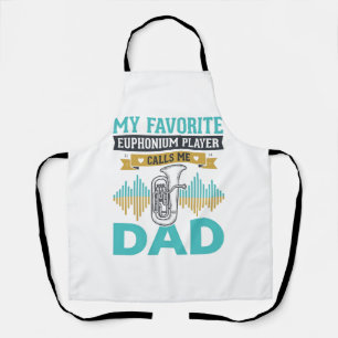 Lustiges Euphonium Papa Vintage Musik Design_1 Schürze
