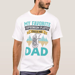 Lustiges Euphonium Papa Vintage Musik Design_1 T-Shirt