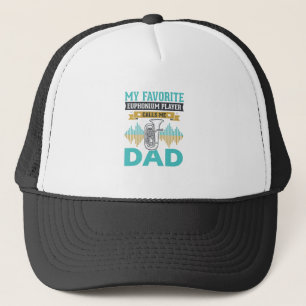Lustiges Euphonium Papa Vintage Musik Design_1 Truckerkappe