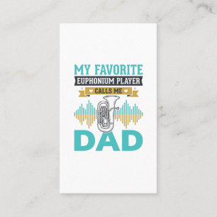 Lustiges Euphonium Papa Vintage Musik Design_1 Visitenkarte