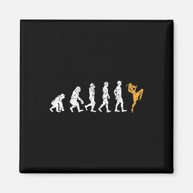 Lustiges Evolution-Kickbox-Geschenk Muay Thai  Magnet (Vorne)