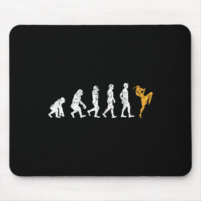 Lustiges Evolution-Kickbox-Geschenk Muay Thai  Mousepad (Vorne)