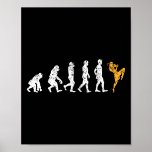 Lustiges Evolution-Kickbox-Geschenk Muay Thai  Poster