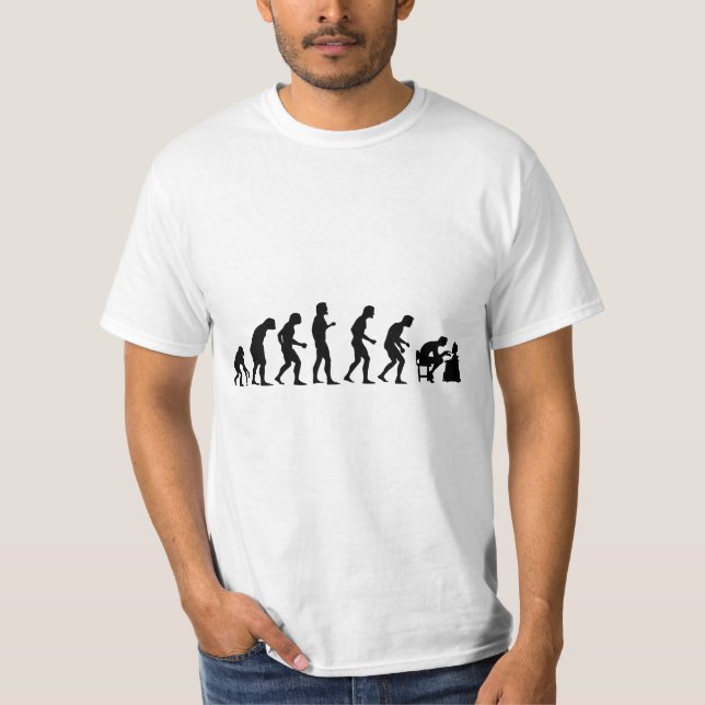 Lustiges Evolutions-T-Shirt T-Shirt (Vorderseite)
