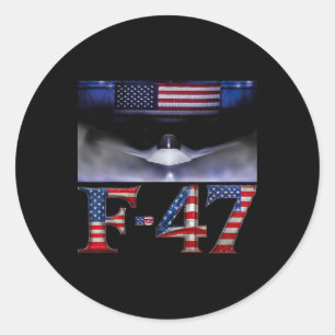 Lustiges F47-Kampfjet-Trump-Shirt F-47-Jet-Kampffl Runder Aufkleber