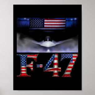 Lustiges F47-Kampfjet Trump-Shirt F-47-Jet-Kampfje Poster