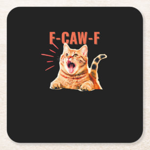 Lustiges F-Caw-F Grafik Sarcastic Trendy Einzigart Rechteckiger Pappuntersetzer