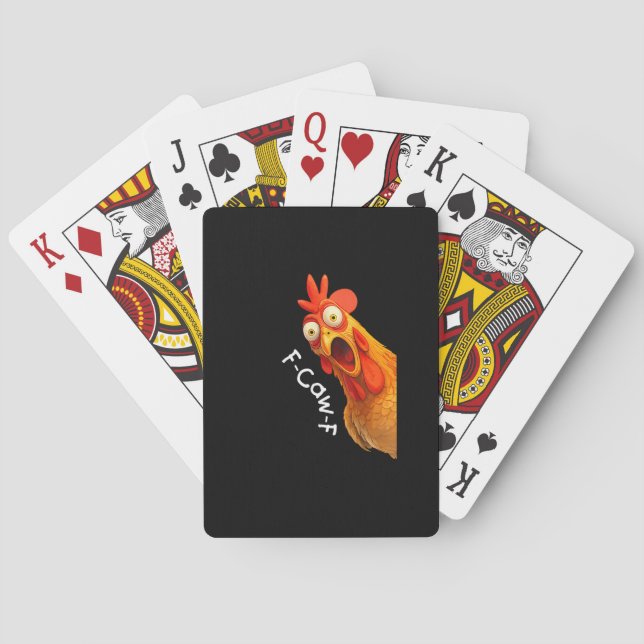 Lustiges F-Caw-F Huhn F-Caw-F Huhn Kreatives Casua Spielkarten (Rückseite)
