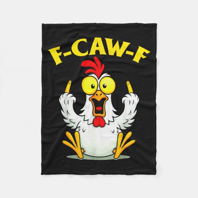 Lustiges F-caw-f Huhn Fcawf Huhn  Fleecedecke (Vorderseite)