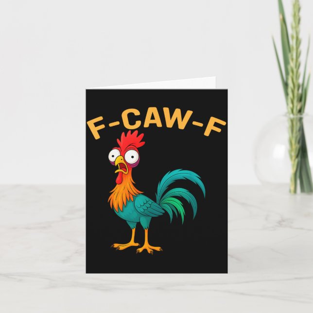 Lustiges F-caw-f Huhn Fcawf Huhn  Karte (Vorderseite)