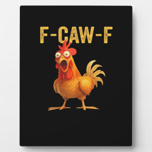 Lustiges F-Caw-F Huhn Kreatives Casual Fotoplatte