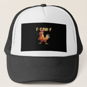 Lustiges F Caw F Huhn Retro-Design Truckerkappe