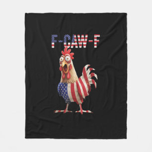 Lustiges F-Caw-F Huhn USA-Flagge F-Caw-F Amerikani Fleecedecke