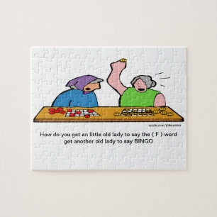 Lustiges f-Wort-Bingo-Cartoon-Puzzlespiel Puzzle