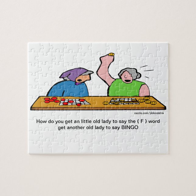 Lustiges f-Wort-Bingo-Cartoon-Puzzlespiel Puzzle (Horizontal)