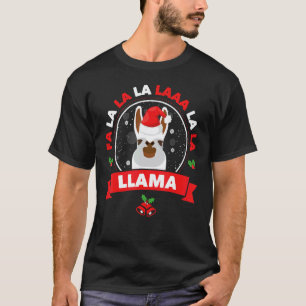 Lustiges Fa La La Lama Rentier Santa Belle Weihnac T-Shirt