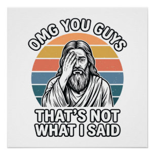 Lustiges Facepalm Retro Zitat Vintage Gravur Shirt Poster