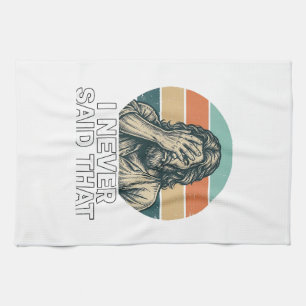 Lustiges Facepalm Vintage Gravur Zitat Design_1 Geschirrtuch