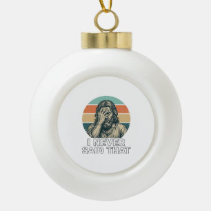 Lustiges Facepalm Vintage Gravur Zitat Design_1 Keramik Kugel-Ornament