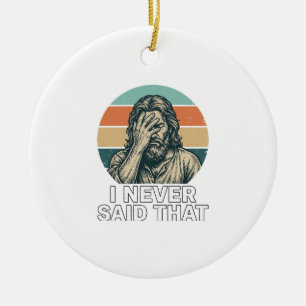 Lustiges Facepalm Vintage Gravur Zitat Design_1 Keramik Ornament