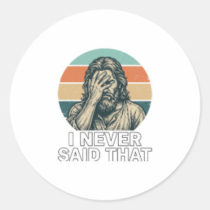 Lustiges Facepalm Vintage Gravur Zitat Design_1 Runder Aufkleber