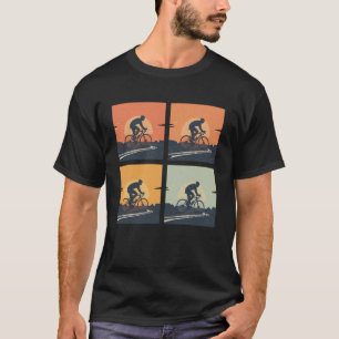 Lustiges Fahrrad-Collagen-Design für Radfahrer und T-Shirt