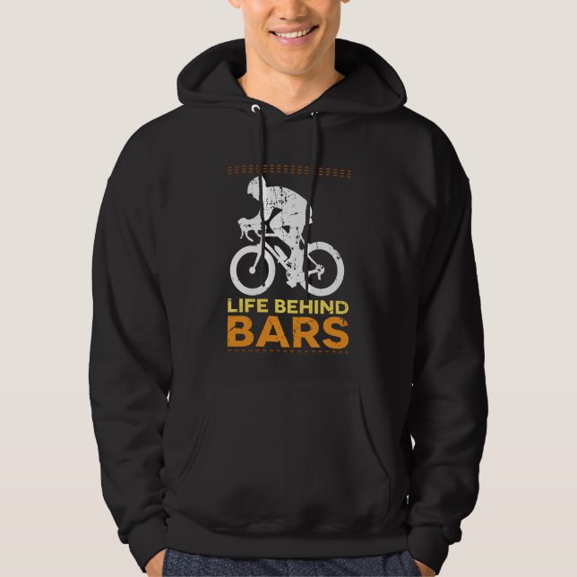 Lustiges Fahrrad-"Leben hinter Gittern-" Hoodie (Vorderseite)