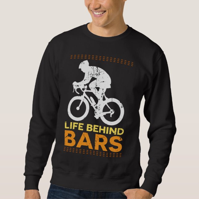 Lustiges Fahrrad-"Leben hinter Gittern-" Sweatshirt (Vorderseite)
