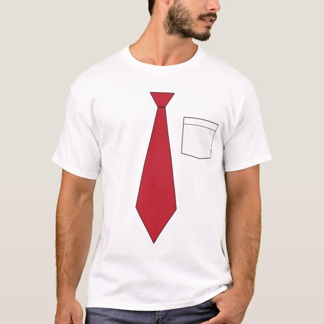 Lustiges Fake-rotes Krawatten-Shirt T-Shirt (Vorderseite)
